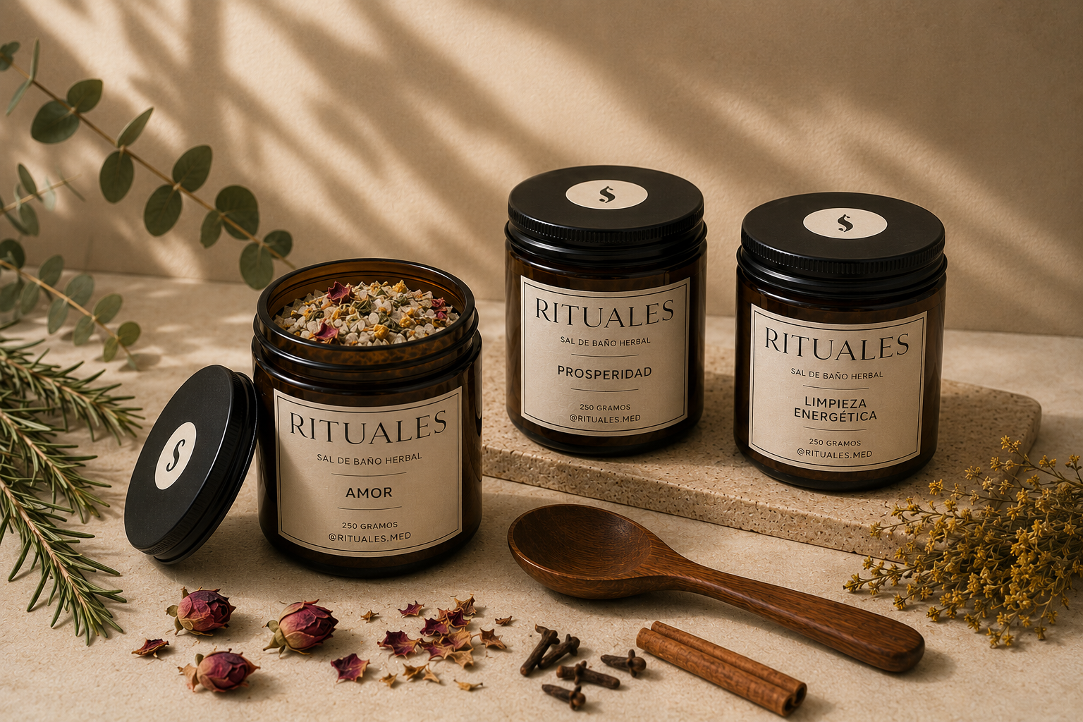 Sales de baño herbal